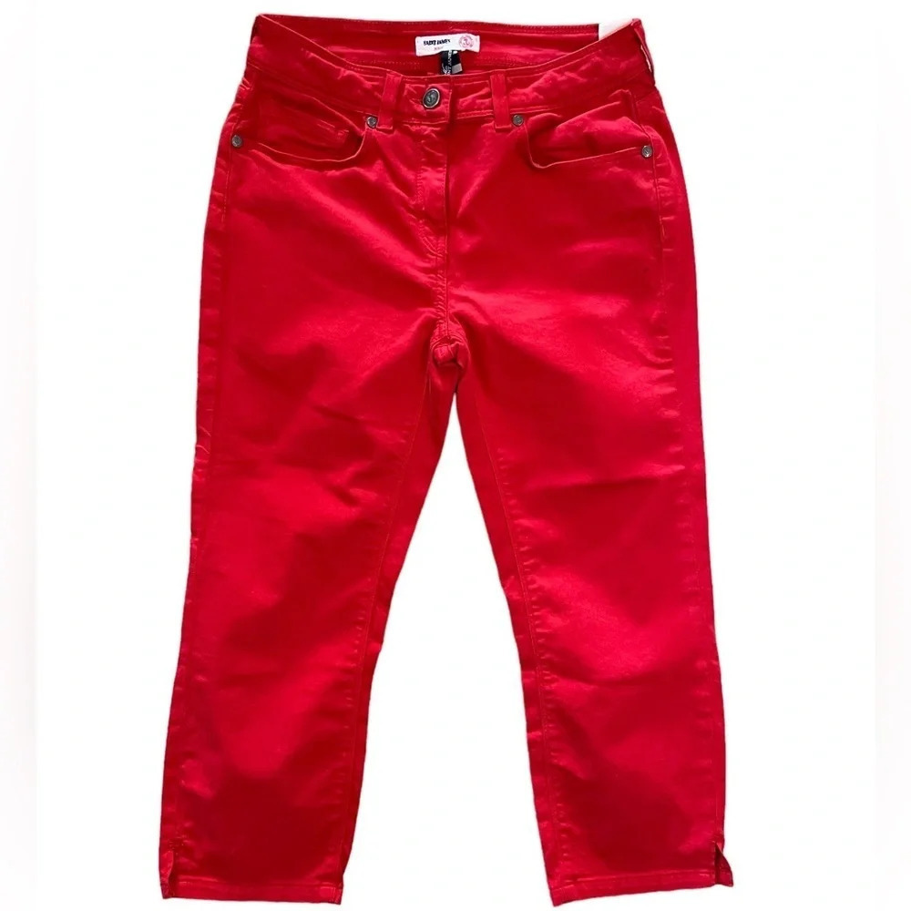 Mademoiselle Saint James Red Capris 5 Pocket Women’s Size 4 Preppy Summer Spring